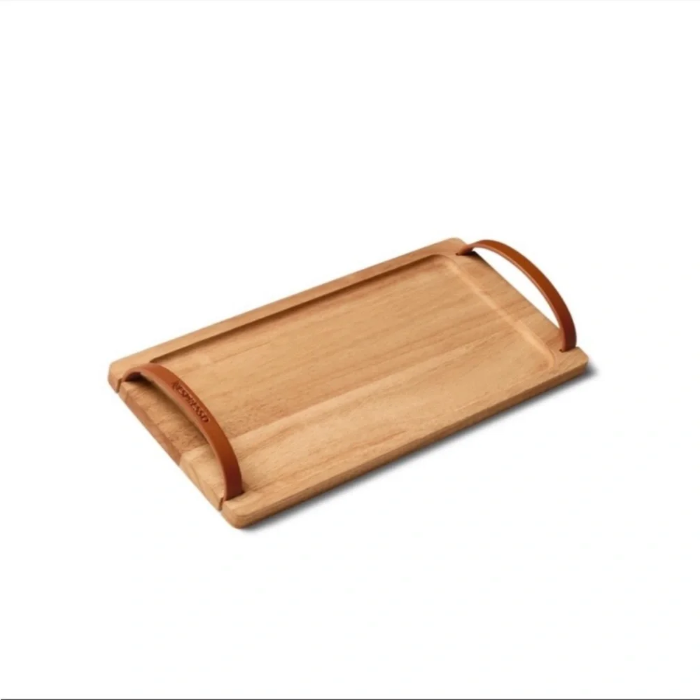 NIB Nespresso Coffee Barista Wood Tray